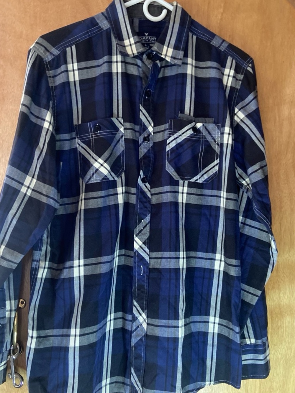 Classic Men's Blue Plaid Button-Down Shirt by Company & Co.